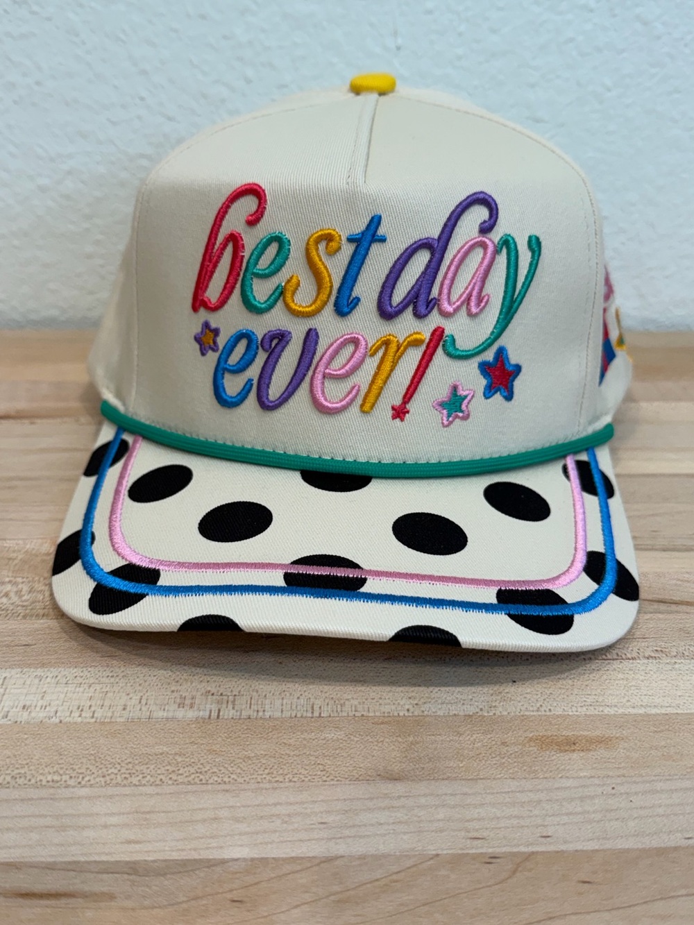 NEW Poppy & Pine “Best Day Ever” Disney-Inspired Snapback Hat Embroidered Cap